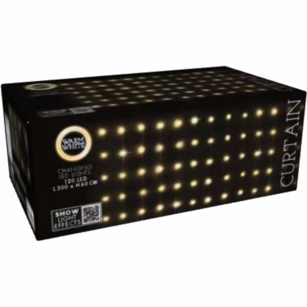 CORTINA VÁNOČNÍ SVĚTELNÁ ZÁVĚS VENKU/VNITŘ 120 LED 300X60...