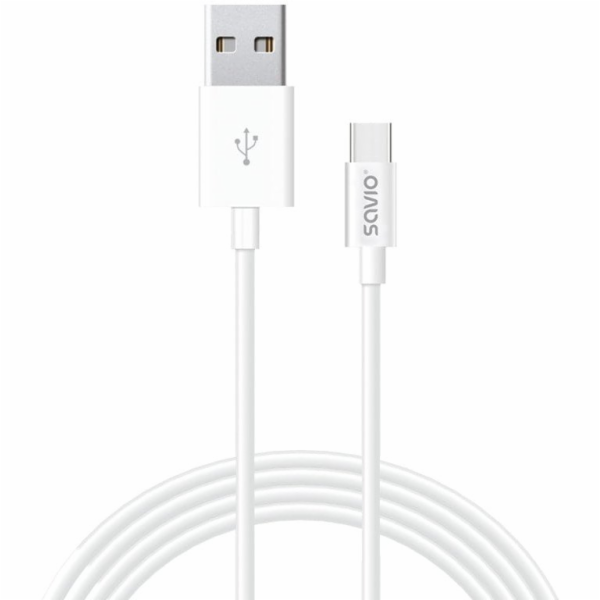 Savio CL-125 USB kabel USB 2.0 1 m USB A USB C Bílá