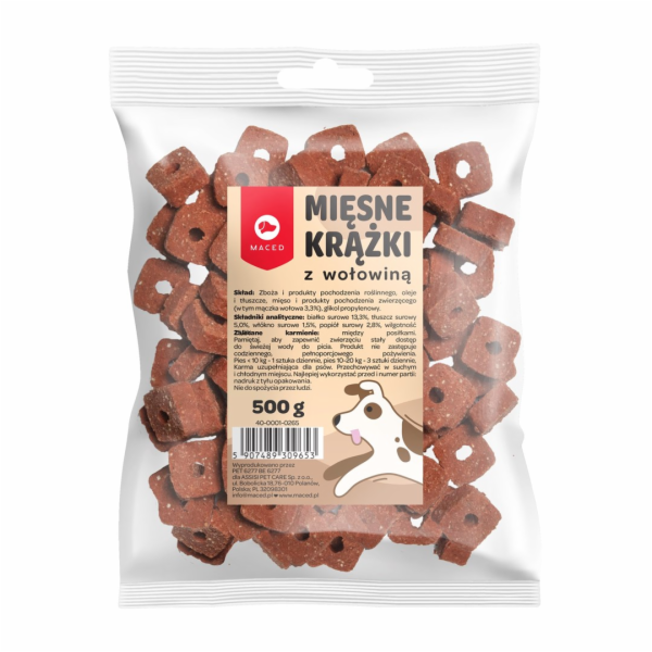 MACED Meat discs with beef for dog- 500