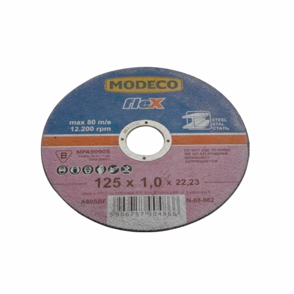 Modeco Plochý brusný kotouč pro řezání tenké oceli 115 mm...