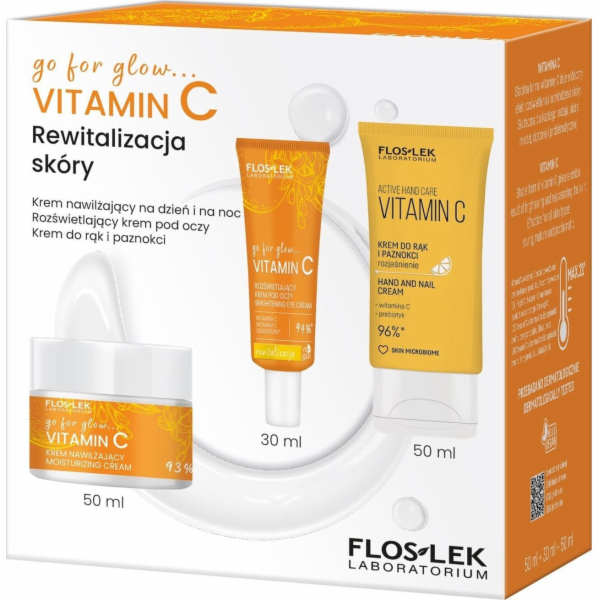 Floslek Dárková sada s vitamínem C FLOSLEK (hydratační kr...