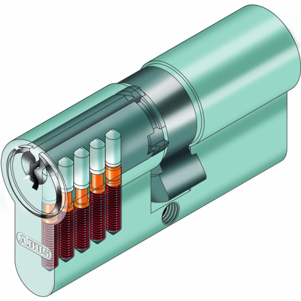 Válec Abus E50N, (din) standard, 35 - 50 mm, šedý