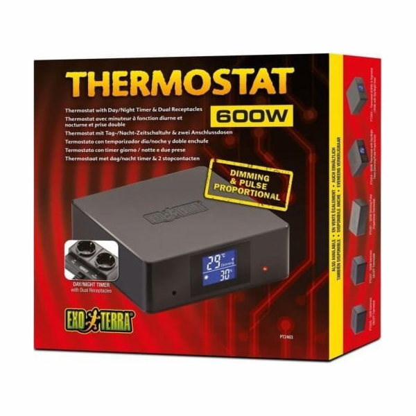 Exo Terra 600W pulzní termostat den/noc, dvojitá zásuvka