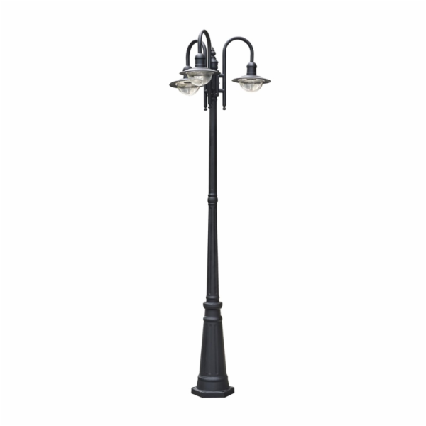 Lampa Korna, 15W, 3XE27, IP44, černá, 60,8 cm x 212 cm