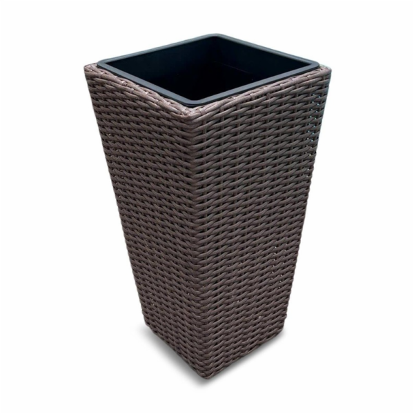 Květináč Domoletti 53000011099, plastový, O 28 cm, hnědý
