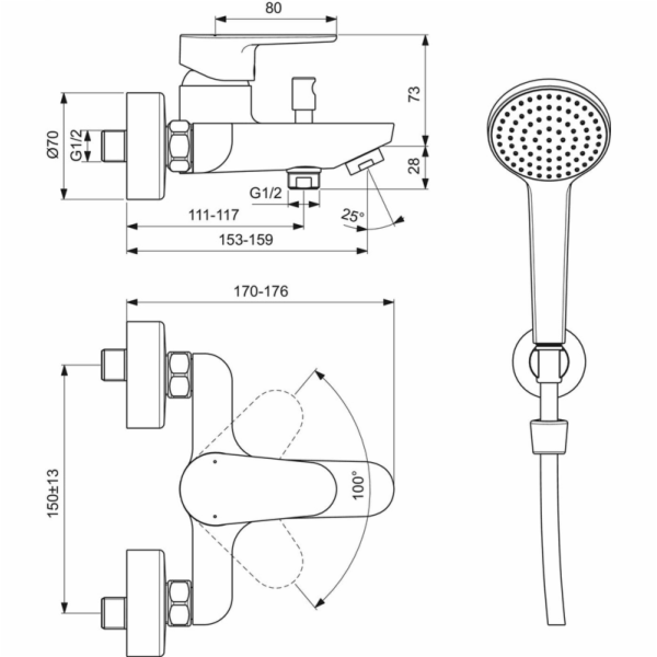 VANOVÉ BATERIE IDEAL STANDARD BC706AA
