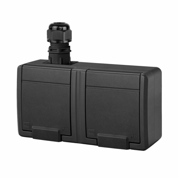 Dvojitá zásuvka ELEKTRO-PLAST AQUANT, IP65