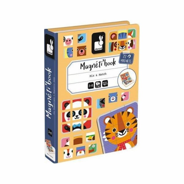 Janod Magnetické puzzle Puzzle se zvířaty Magnetibook, Janod