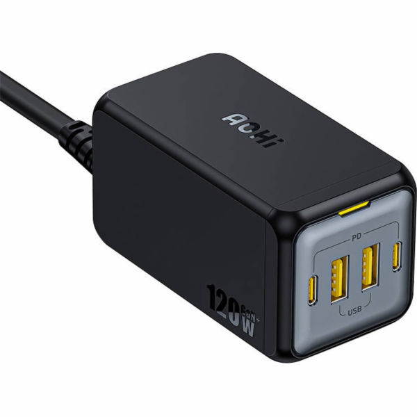 AOHI Nabíječka AOC-C006 120W AC nabíječka, 2x USB-C, 2x U...