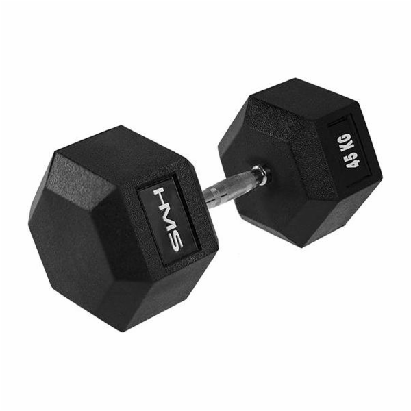 HMS Pogumovaná činka Hex Pro 1 x 45 kg