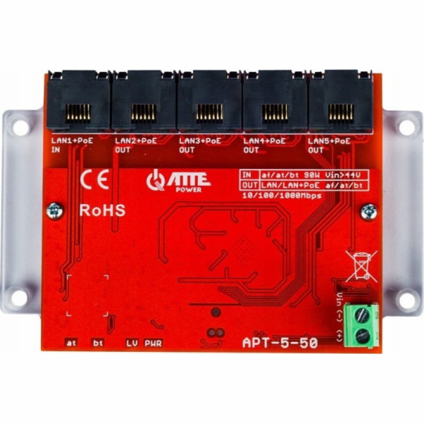 Atte Switch POE SWITCH / ROZŠÍŘOVAČ APT-5-50 5PORTOVÝ ATTE