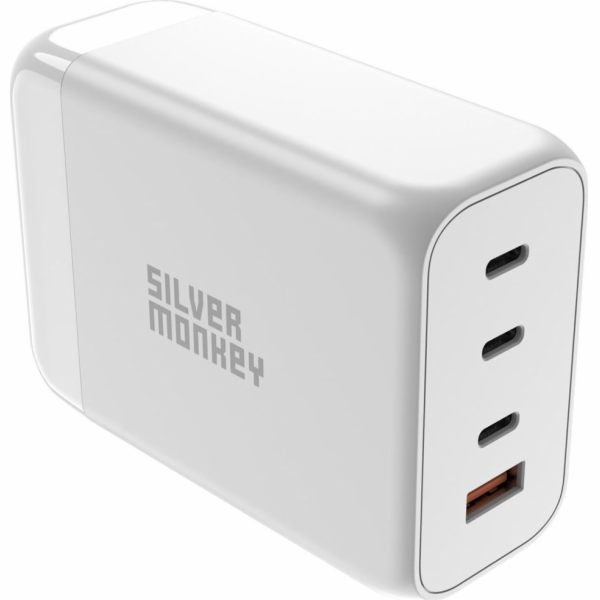 Silver Monkey Nabíječka SMA156 GaN 200W 3x USB-C PD USB-A...