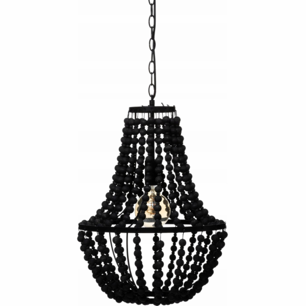 Atmosphera Závěsná lampa GOYA s korálkovým lustrem, dřevě...