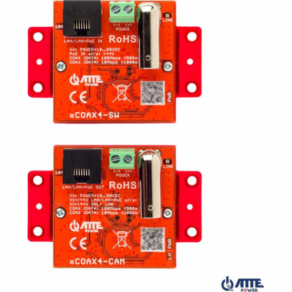 Atte Sada aktivních převodníků pro Ethernet a PoE přenos ...