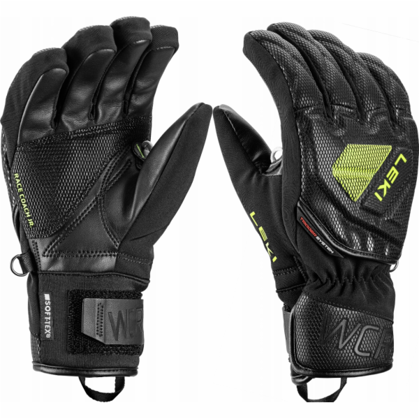 Leki LEKI GLOVES WCR C-Tech 3D Jr. black lemon 8.0