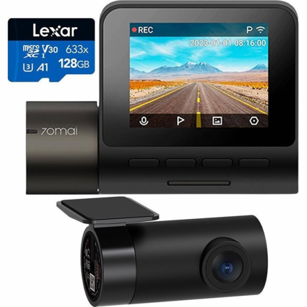 70mai A200 HDR DVR + zadní kamera RC11 + 128GB Lexar karta