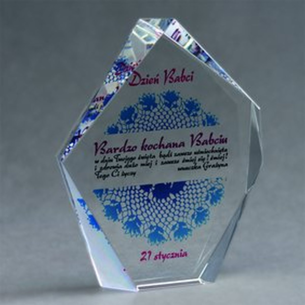 Victoria Sport Skleněná trofej s barevným potiskem a pouz...
