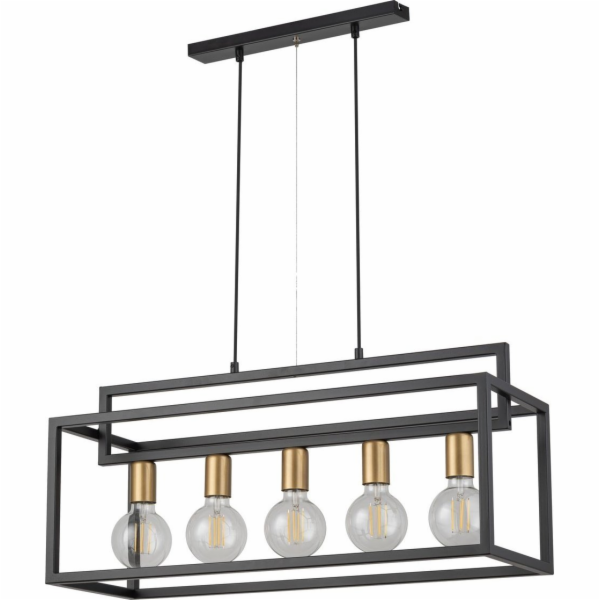 Sigma Závěsná lampa kovový obdélníkový závěs, černá závěs...