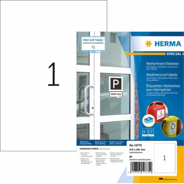 Herma HERMA 10775 Tisknutelné etikety Bílé samolepicí tis...