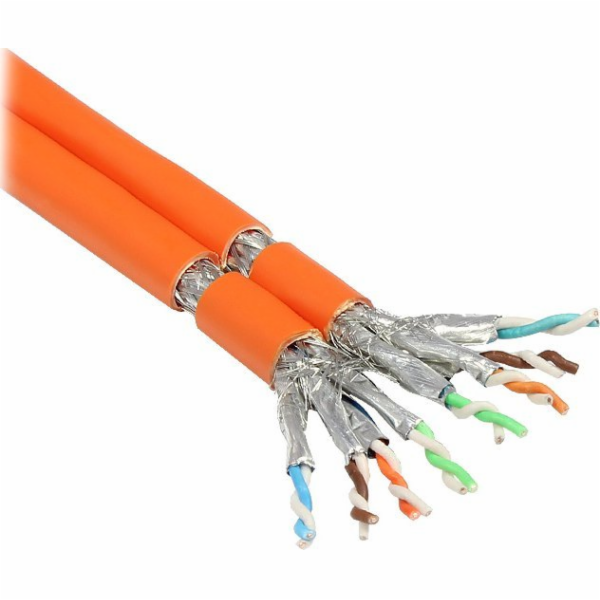 Alcasa Síťový kabel GC-N0065 oranžový 50m Cat7 S/FTP (S-STP)