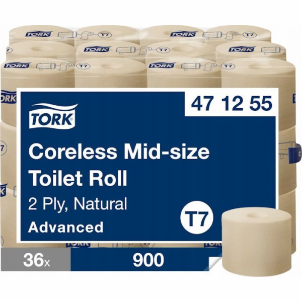 Tork Tork – Role toaletního papíru bez dutinky, T7, Advan...