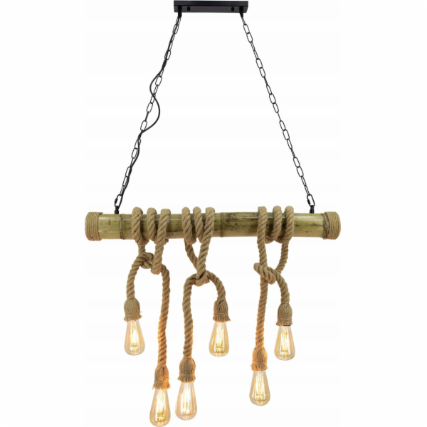 Mdeco Elem Haiti 4007/6 BM BL závěsná lampa 6x60W E27 bam...