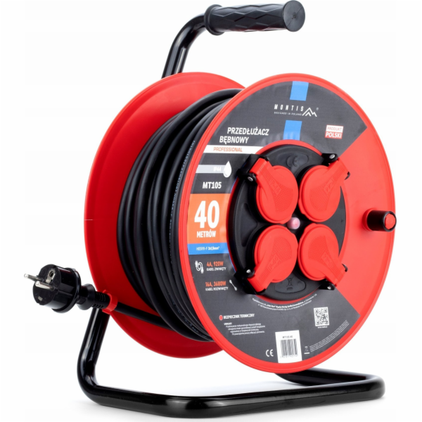 Montis PROFESSIONAL MT105-40 prodlužovací kabel na bubnu ...