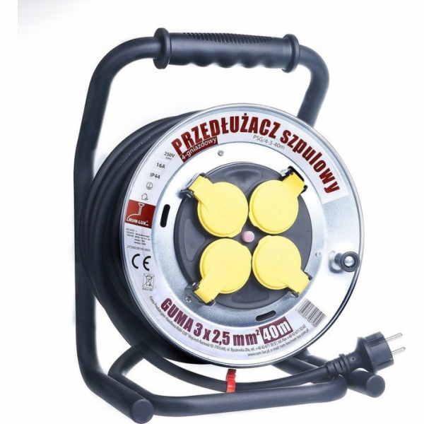 Rumlux Prodlužovací cívka 40m gumová bubnová cívka 3x2,5 ...