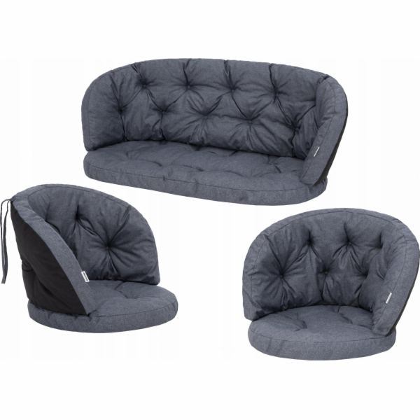 Hobbygarden Sada polštářů Amanda Prestige 2+1 - Navy Blue