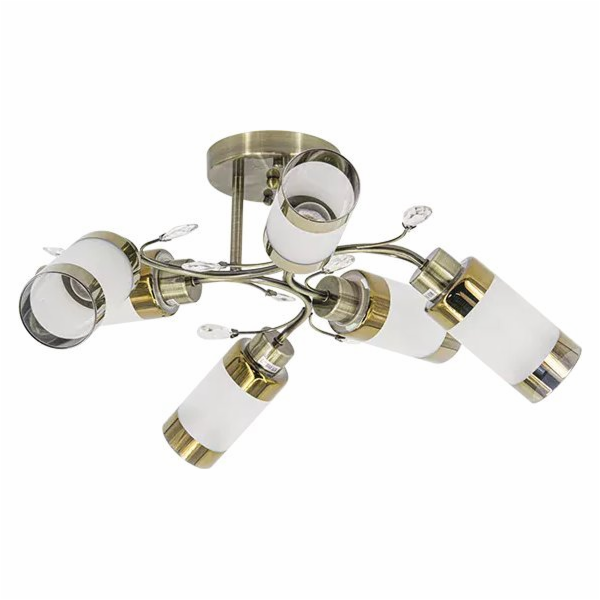 Mdeco Stropní lampa Glamorous ELM8267/6 21QG do jídelny m...