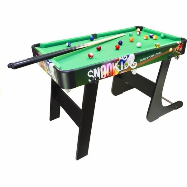 LeanToys Velký dřevěný skládací kulečníkový stůl + míčky