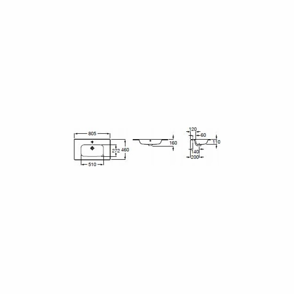 Alkotest A32799C000 / ROCA / VICTORIA / UMYVADLO UNIK 80X...
