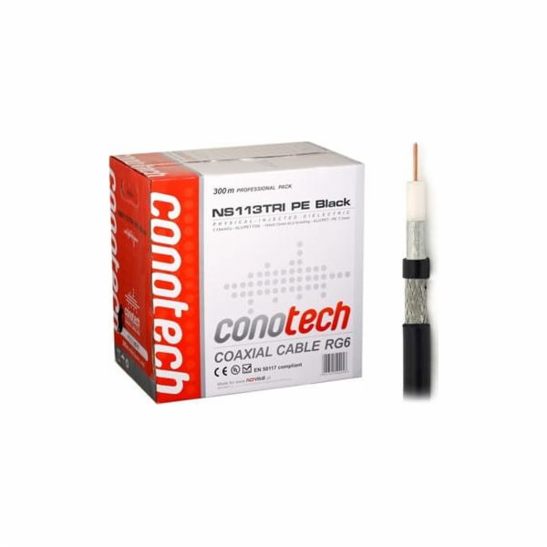 Conotech CONOTECH NS-113 Trishield PE černý kabel s krabi...