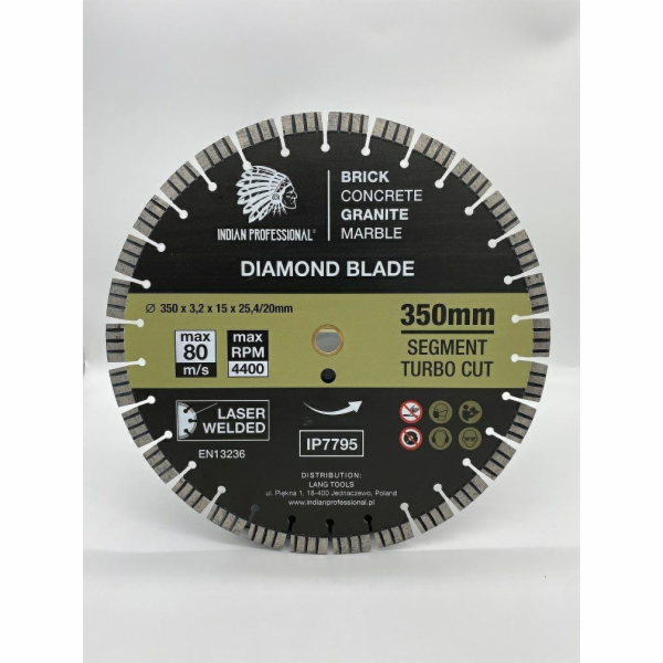 INDIAN PROFESSIONAL DIAMANTOVÝ KOTOUČ 350 mm TURBO CUT SE...