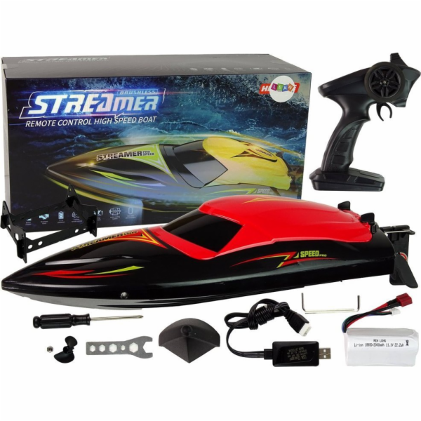 NO NAME Motorový člun R/C 2.4G červený 35 km/h