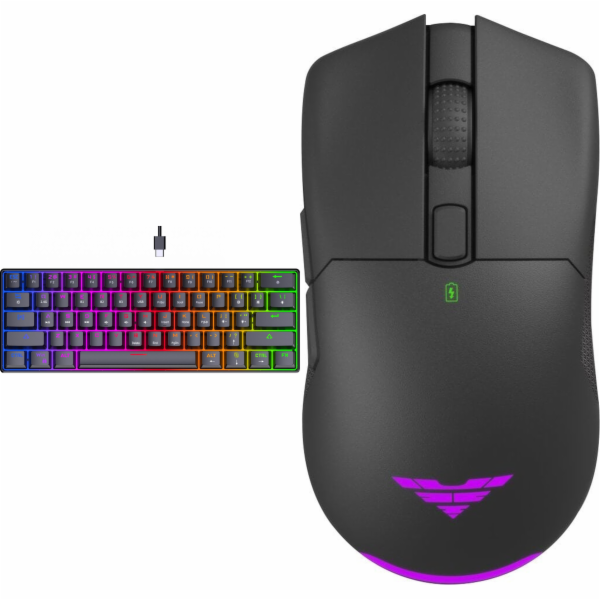 PREYON Klávesnice Brown All Claw (PBAC61B) + bezdrátová m...