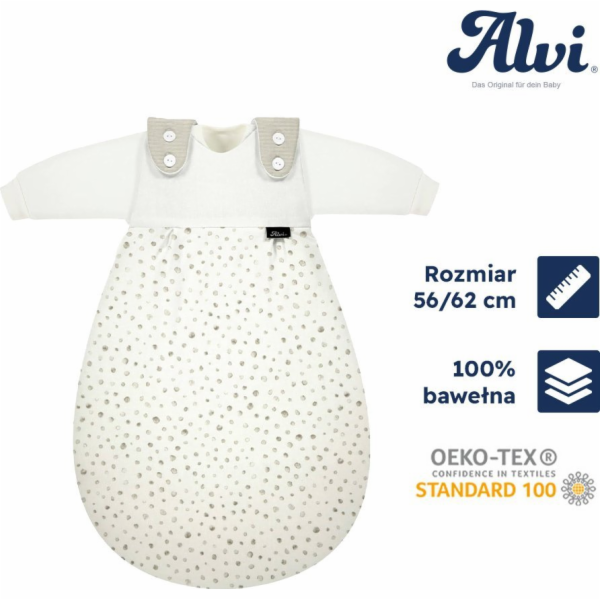 Alvi ALVI Baby-Mäxchen, 3dílný spací pytel Jersey Aqua Do...