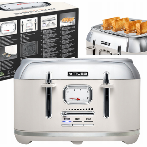 Muse Topinkovač MUSE TOSTER MS-131SC 1800W 4 sloty