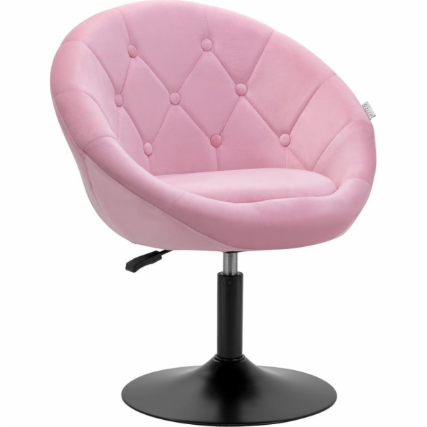 Activeshop Otočné křeslo 4Rico QS-BL12B sametově růžové