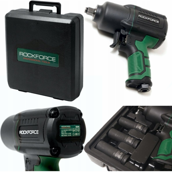 Rockforce Pneumatický rázový utahovák 1450 Nm 1/2" s dvoj...