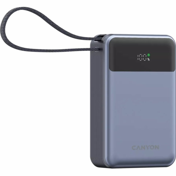 Powerbanka CANYON OnPower 600 vestavěný kabel 20000 mAh P...