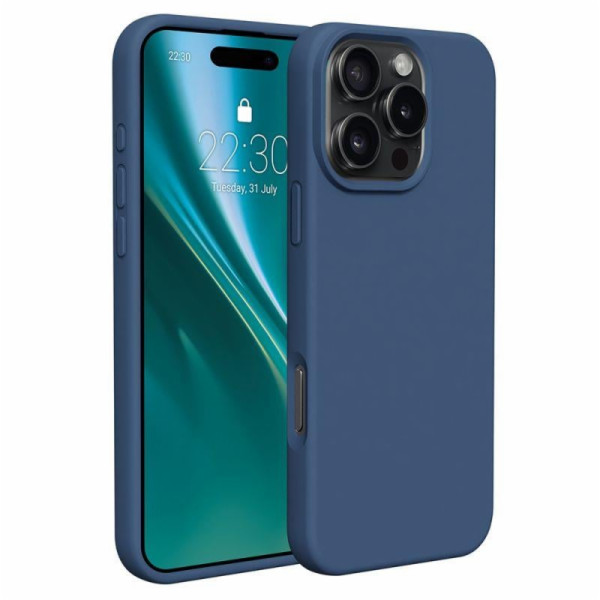 Silikonové TPU pouzdro Etteri pro iPhone 16 Pro tmavě modré