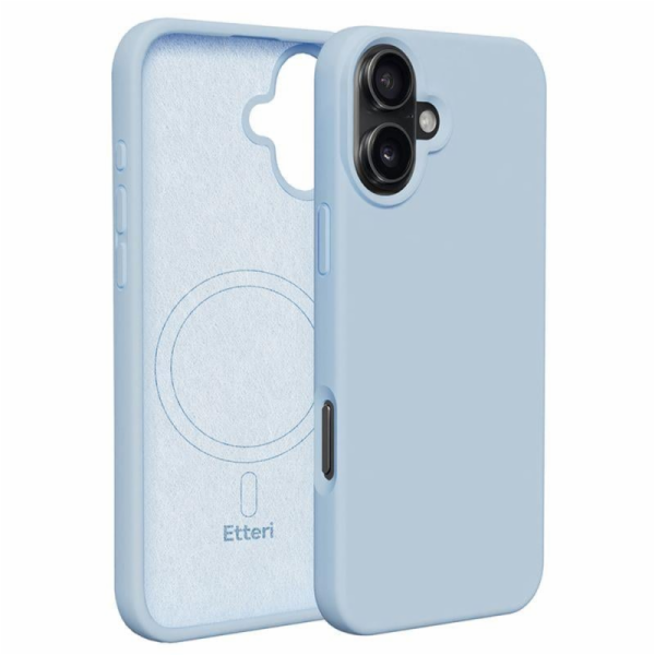 Silikonové TPU pouzdro Etteri Mag pro iPhone 16 světle modré