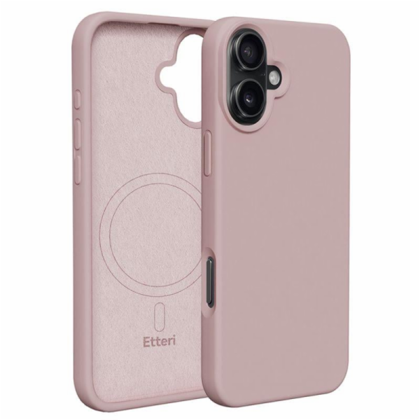 Silikonové TPU pouzdro Etteri Mag pro iPhone 16 světle rů...