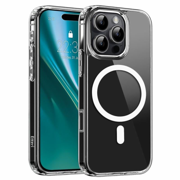 Hybridní TPU pouzdro Etteri Mag pro iPhone 16 Pro transpa...