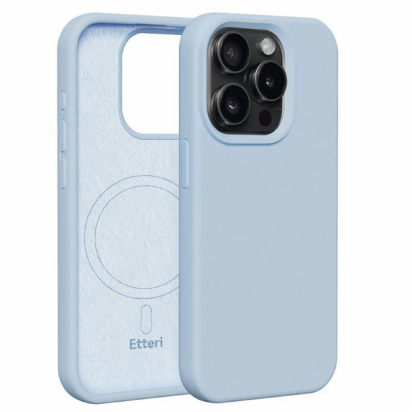 Silikonové TPU pouzdro Etteri Mag pro iPhone 15 Pro světl...
