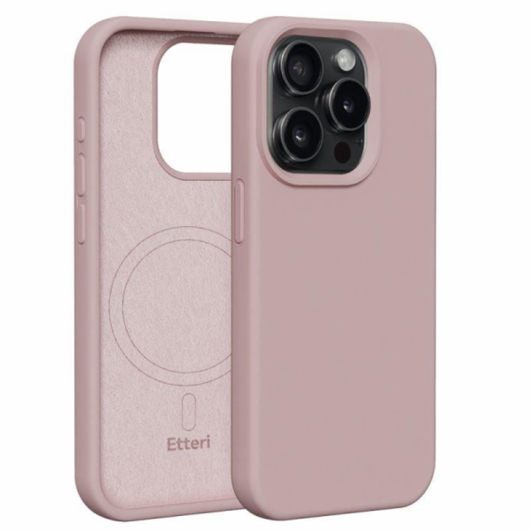 Silikonové TPU pouzdro Etteri Mag pro iPhone 15 Pro světl...