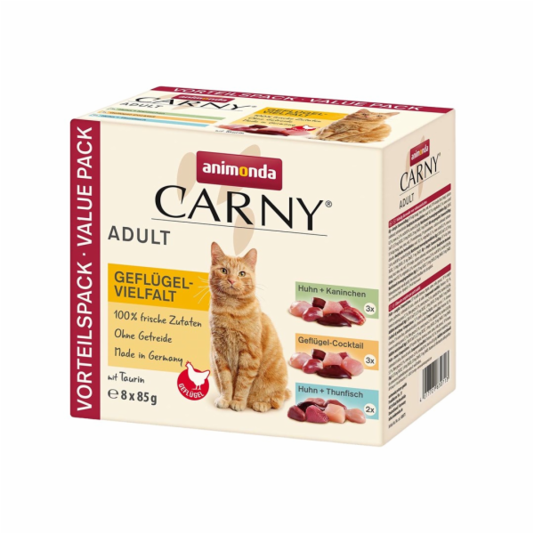 animonda Carny vielfalt drůbeží mix kousky 8x85g
