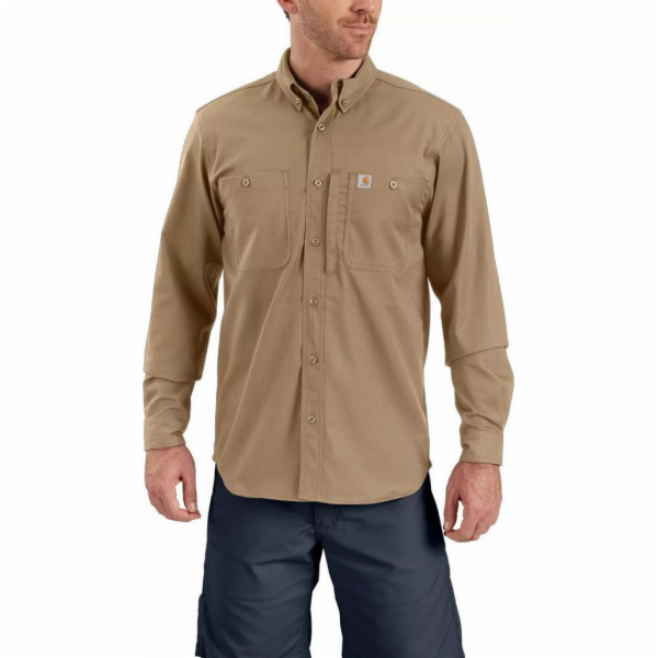Carhartt Košile Rugged Professional v khaki barvě