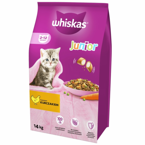 WHISKAS Junior with chicken - dry cat f